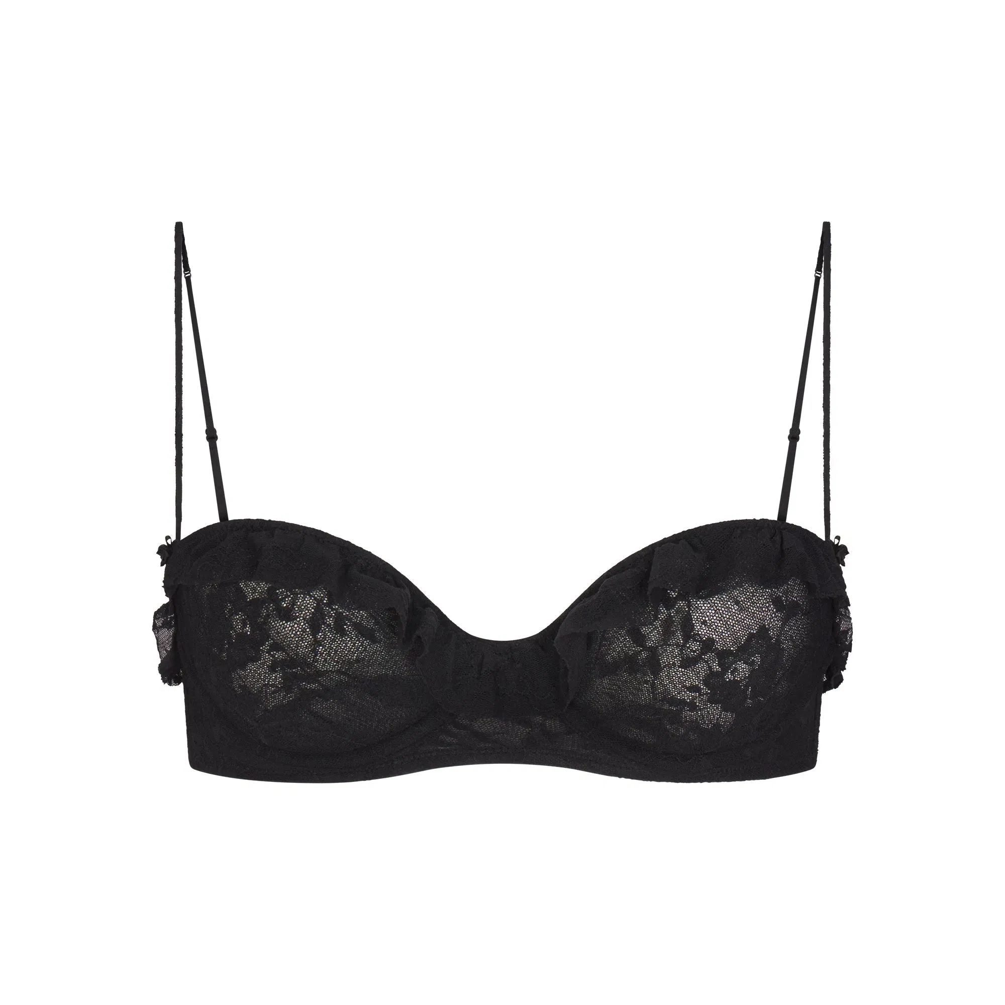 Stretch Lace Ruffle Unlined Bra