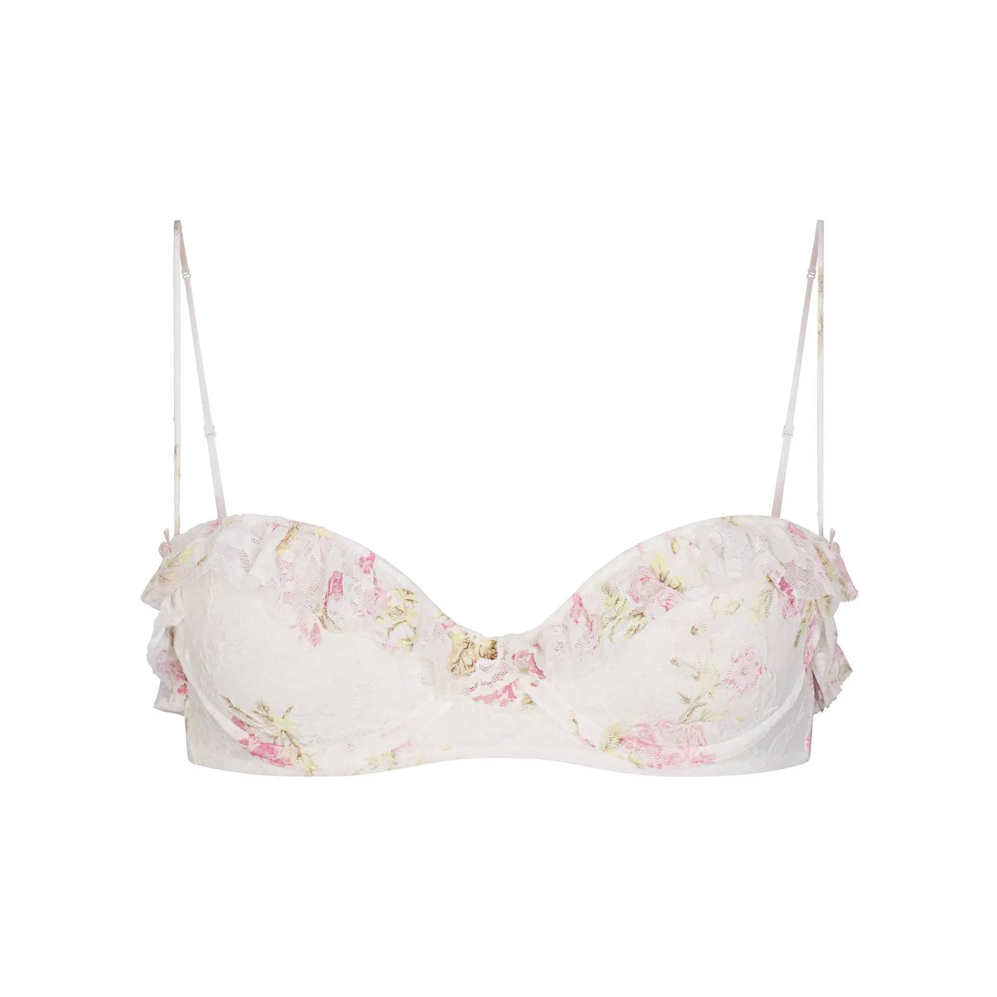 Stretch Lace Ruffle Unlined Bra