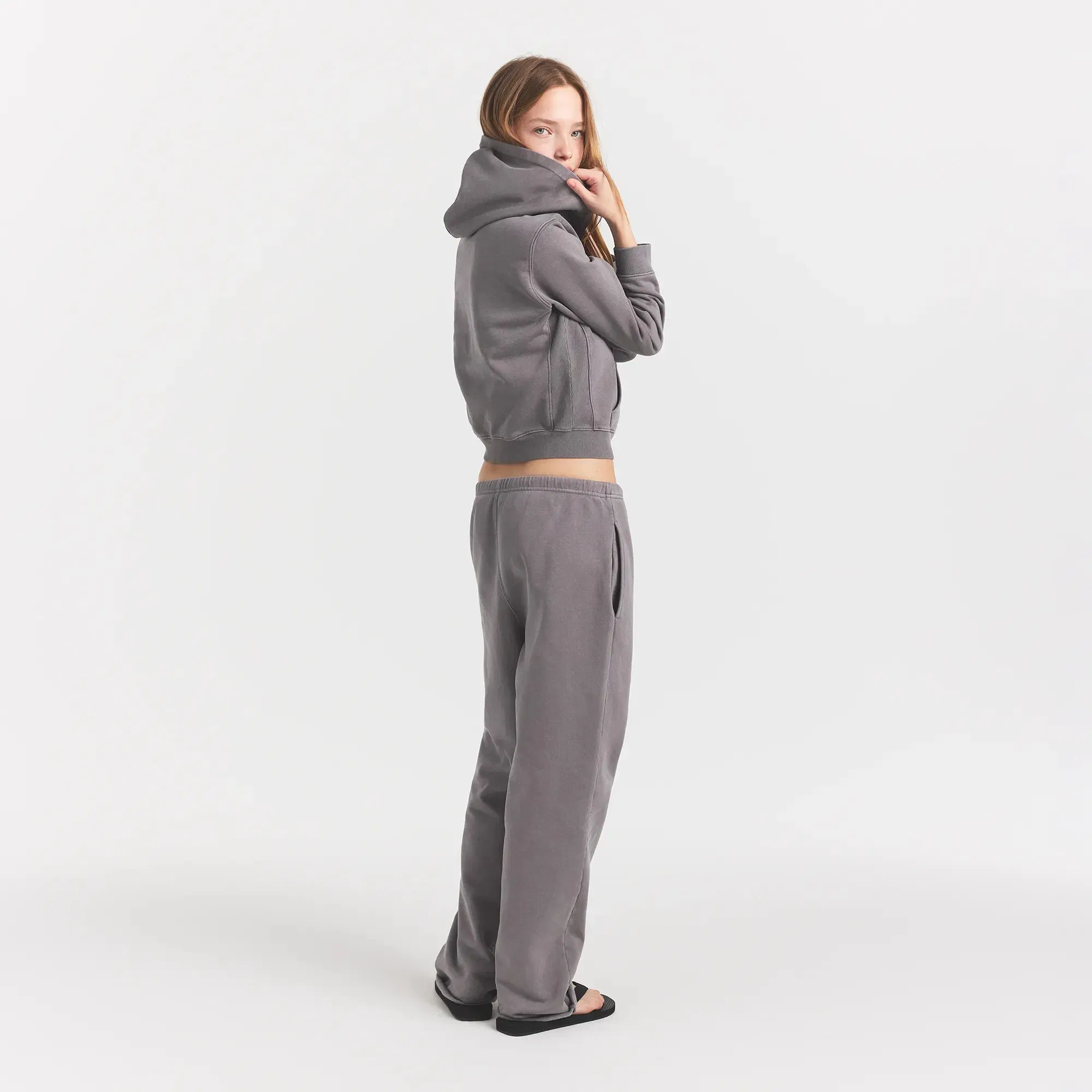 Boyfriend Fleece Zip Up Hoodie