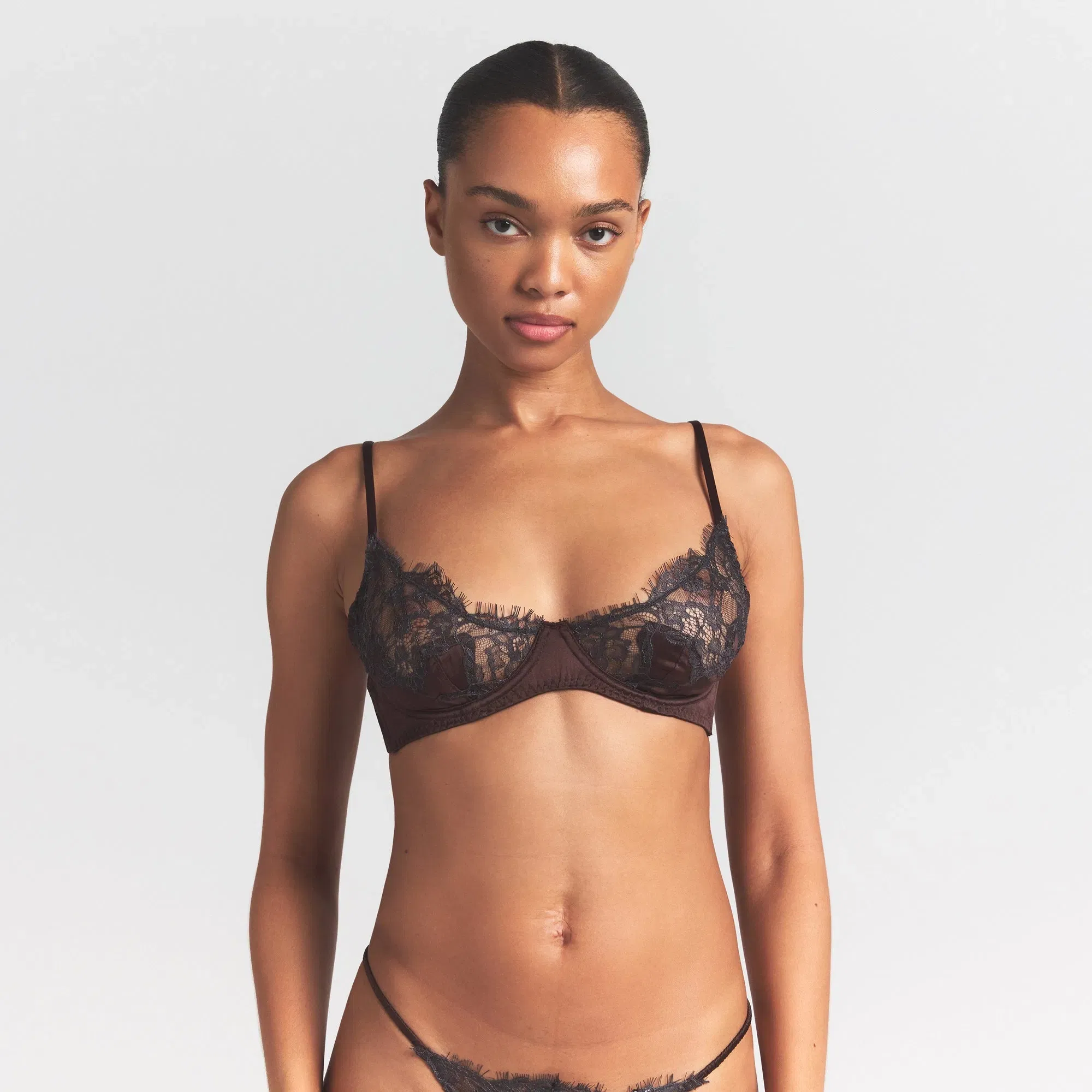 Silk Lace Unlined Demi Bra