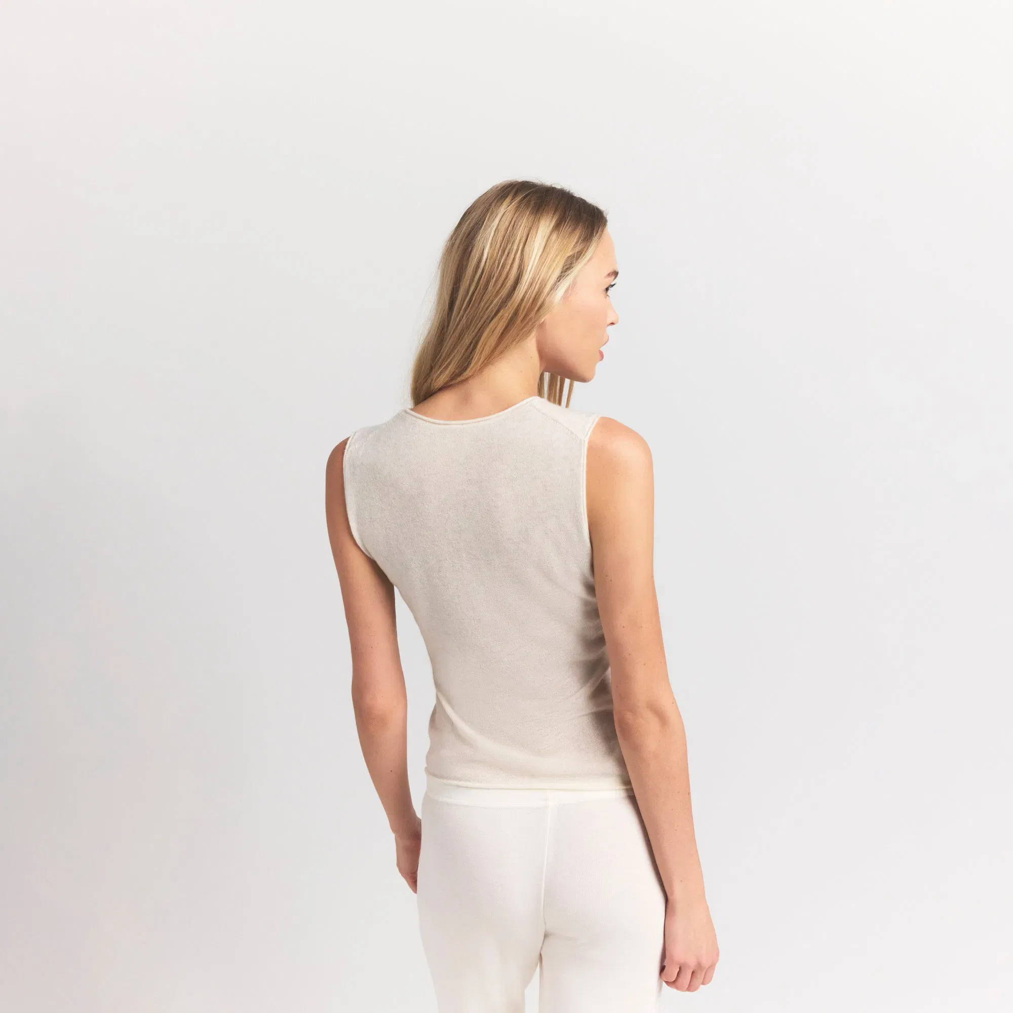 Featherweight Cashmere Sleeveless Top