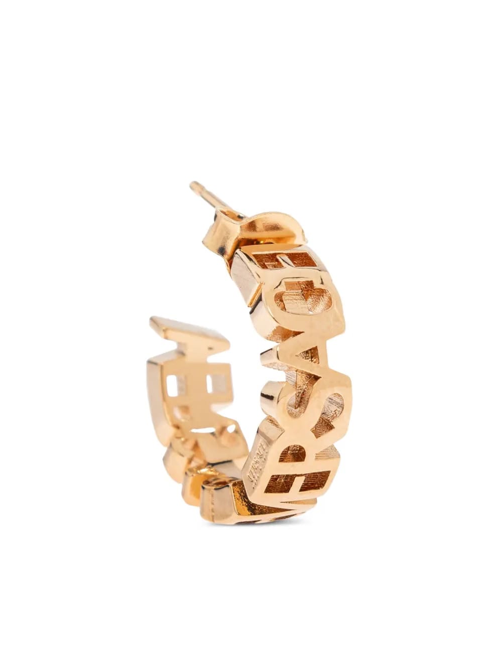 logo-lettering hoop earrings