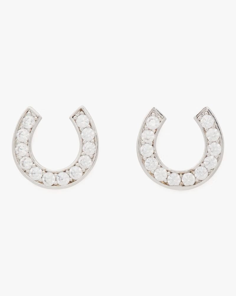 Lucky Charm Pavé Horseshoe Studs