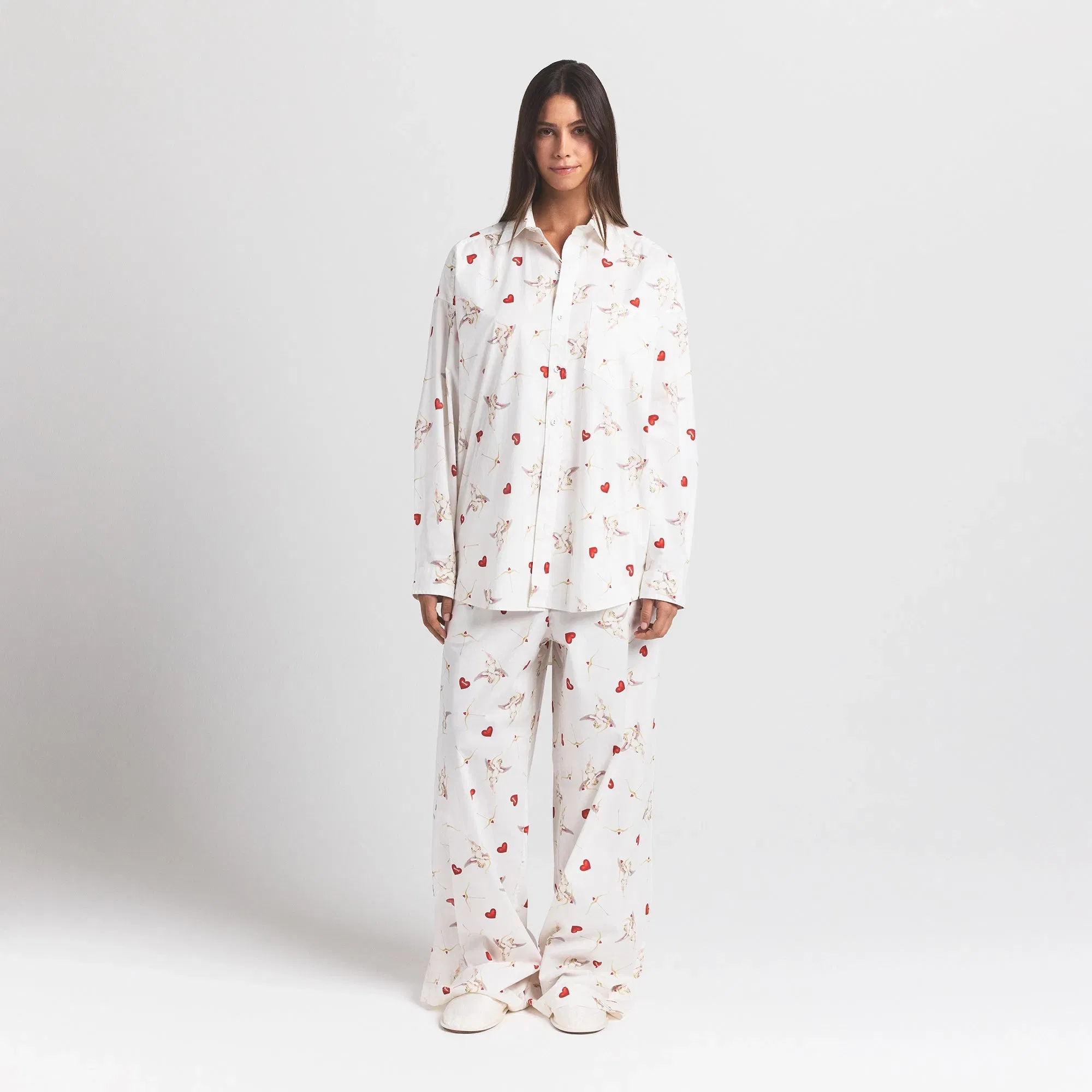 Cotton Poplin Oversized Sleep Set