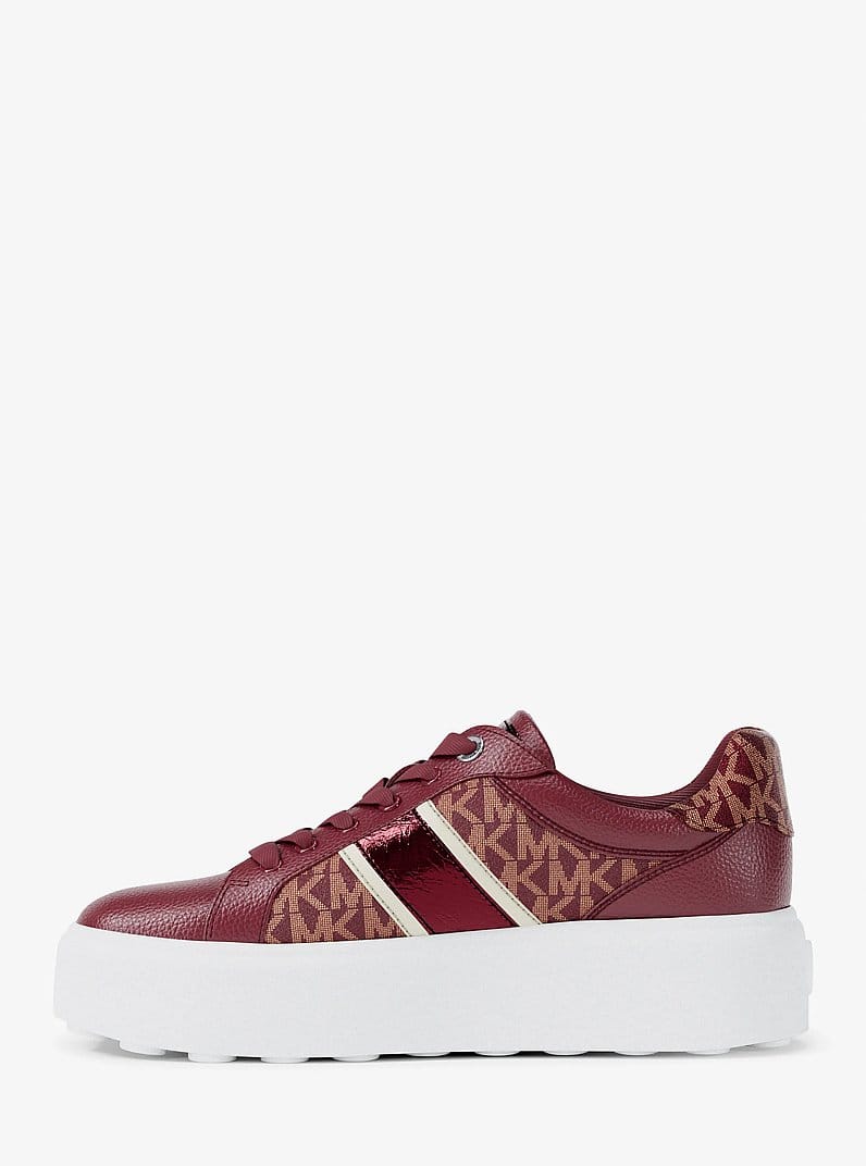 Romey Signature Logo Stripe Platform Sneaker