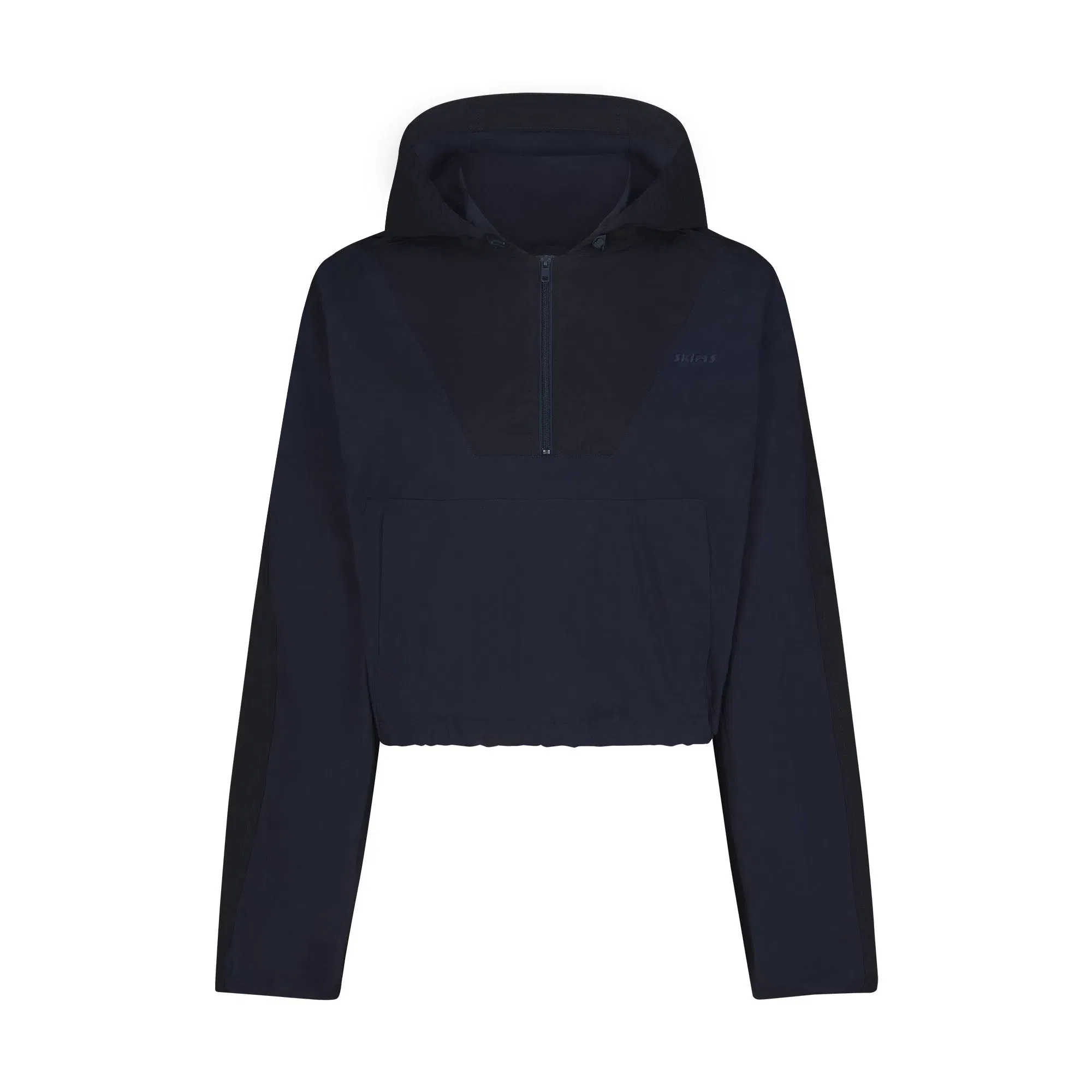 Woven Cotton Half Zip Pullover
