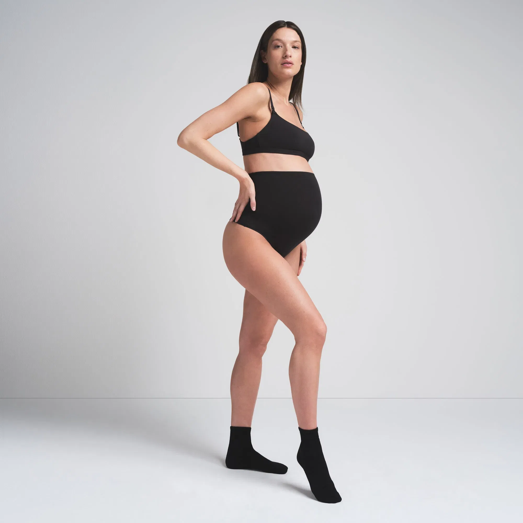 Cotton Jersey Maternity High-waisted Thong