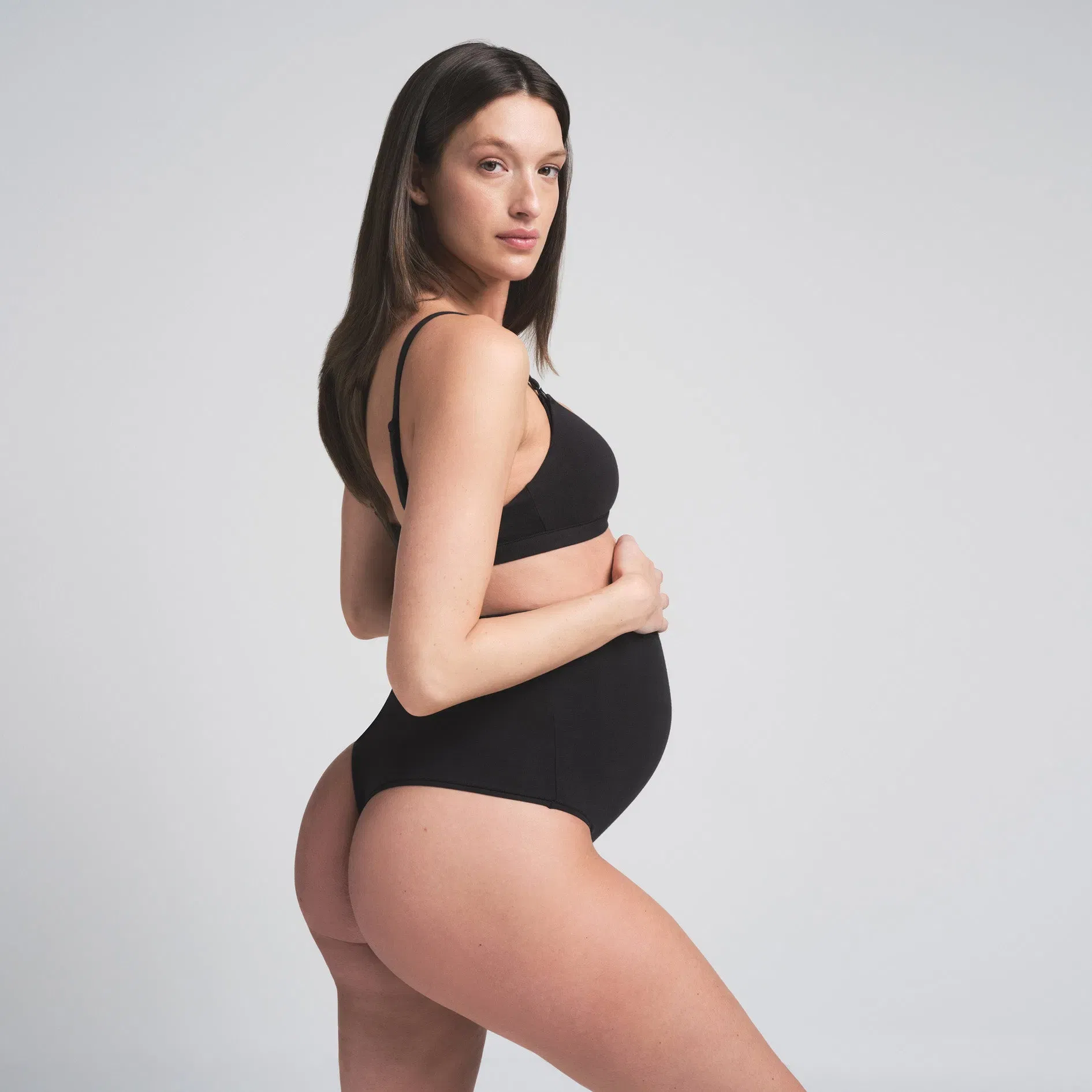 Cotton Jersey Maternity High-waisted Thong