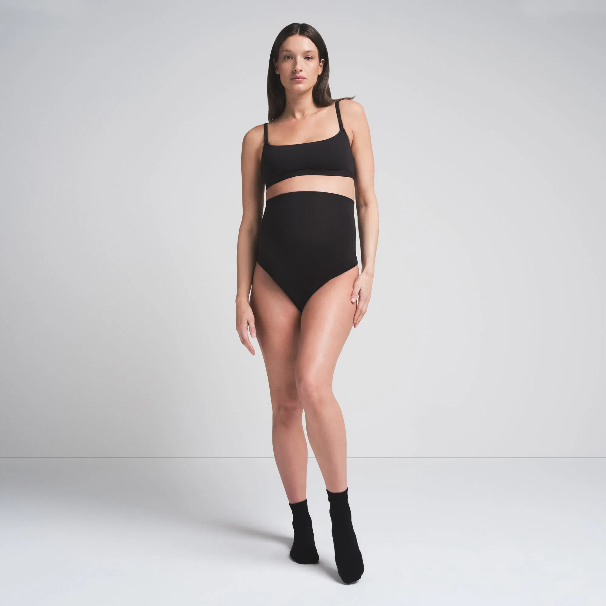 Cotton Jersey Maternity High-waisted Thong