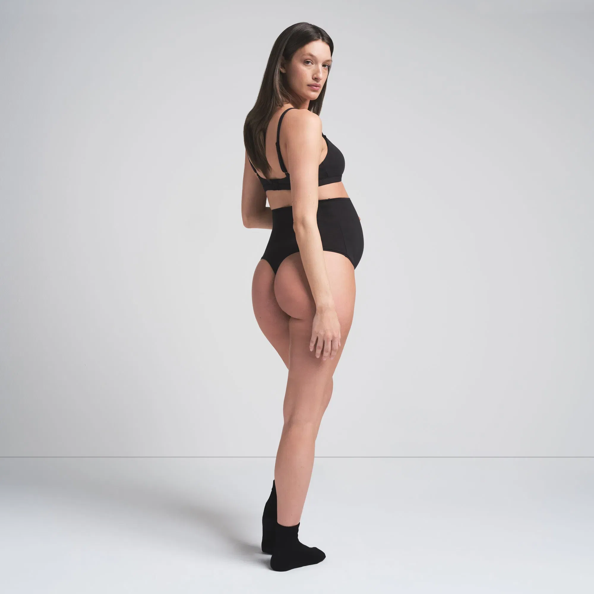 Cotton Jersey Maternity High-waisted Thong
