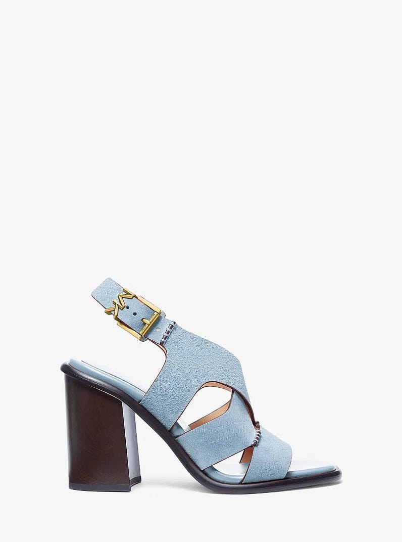 Raven Suede Block Heel Sandal
