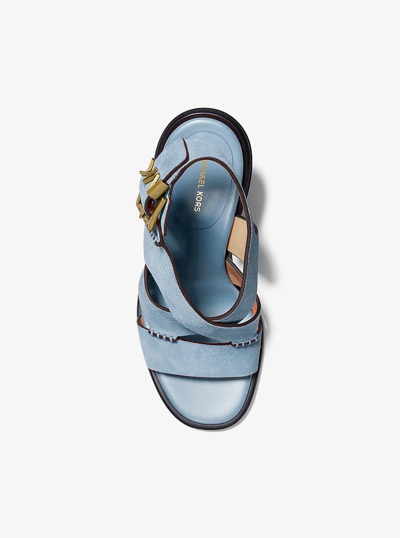 Raven Suede Block Heel Sandal