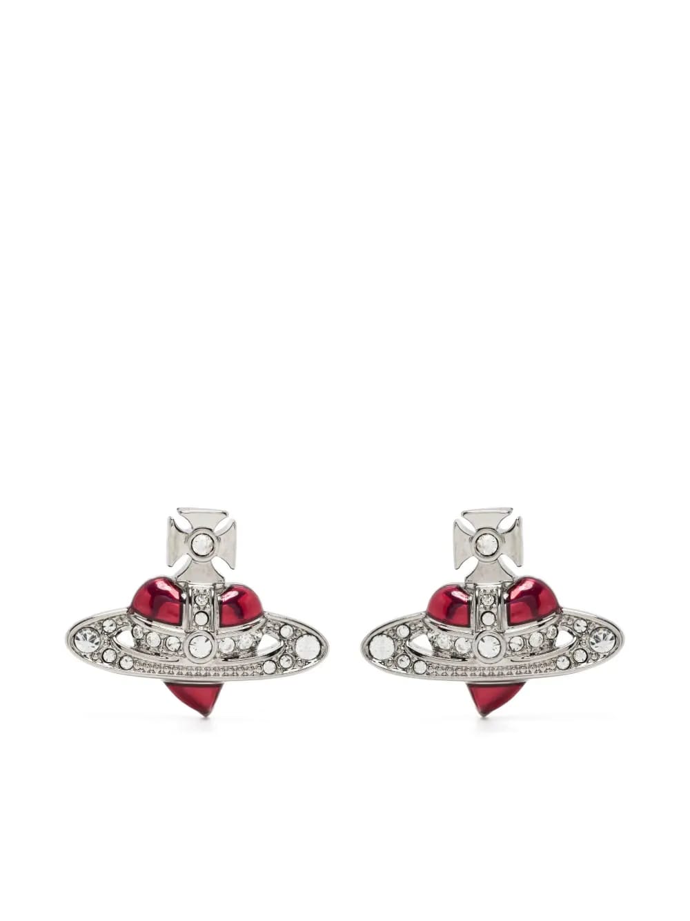 New Diamante Heart stud earrings