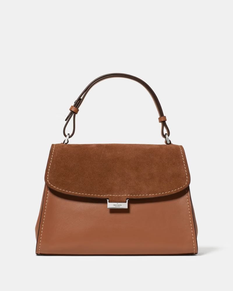 Riley Suede Top Handle Bag