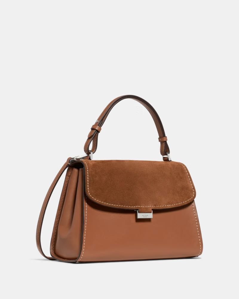 Riley Suede Top Handle Bag