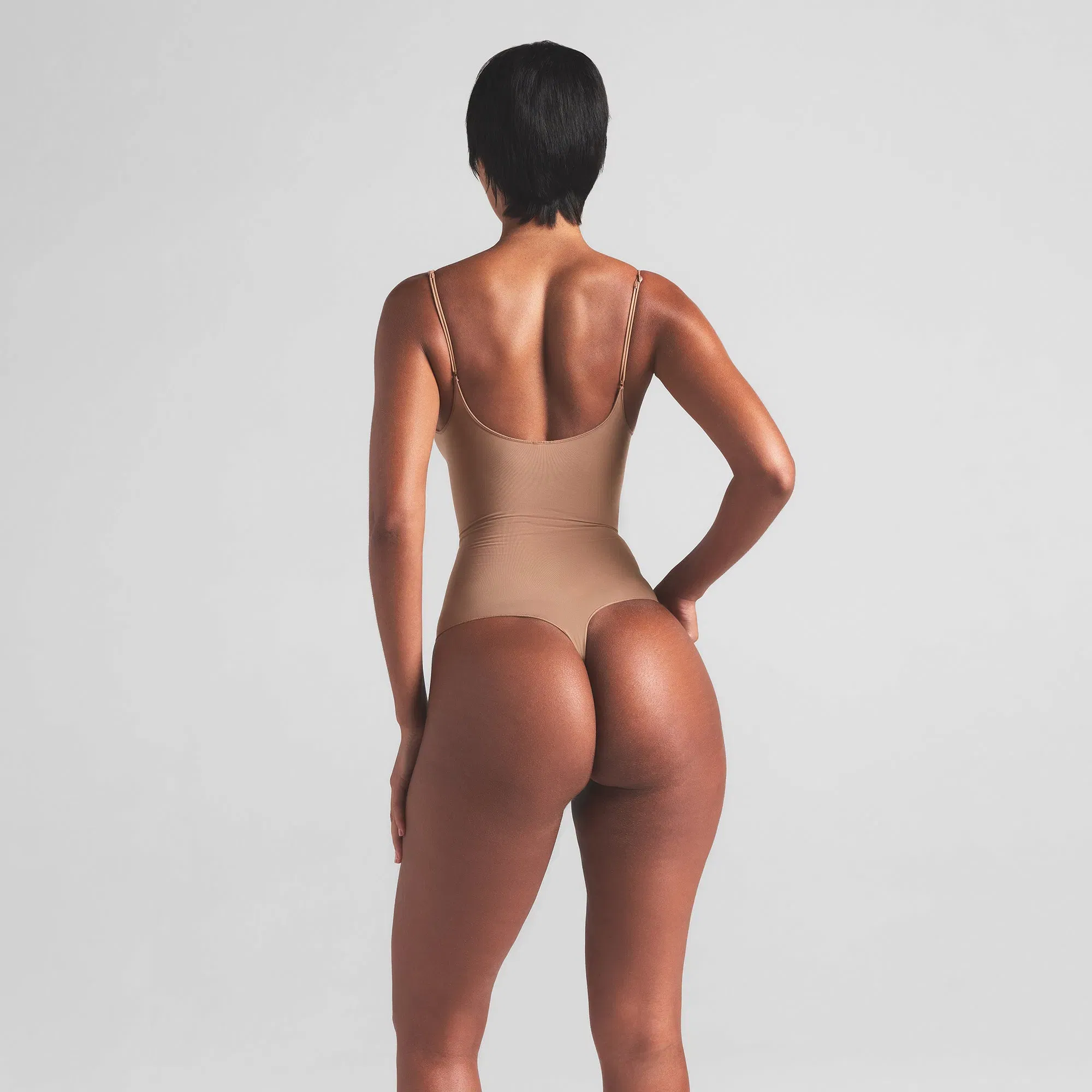 Sheer Seamless Thong Bodysuit