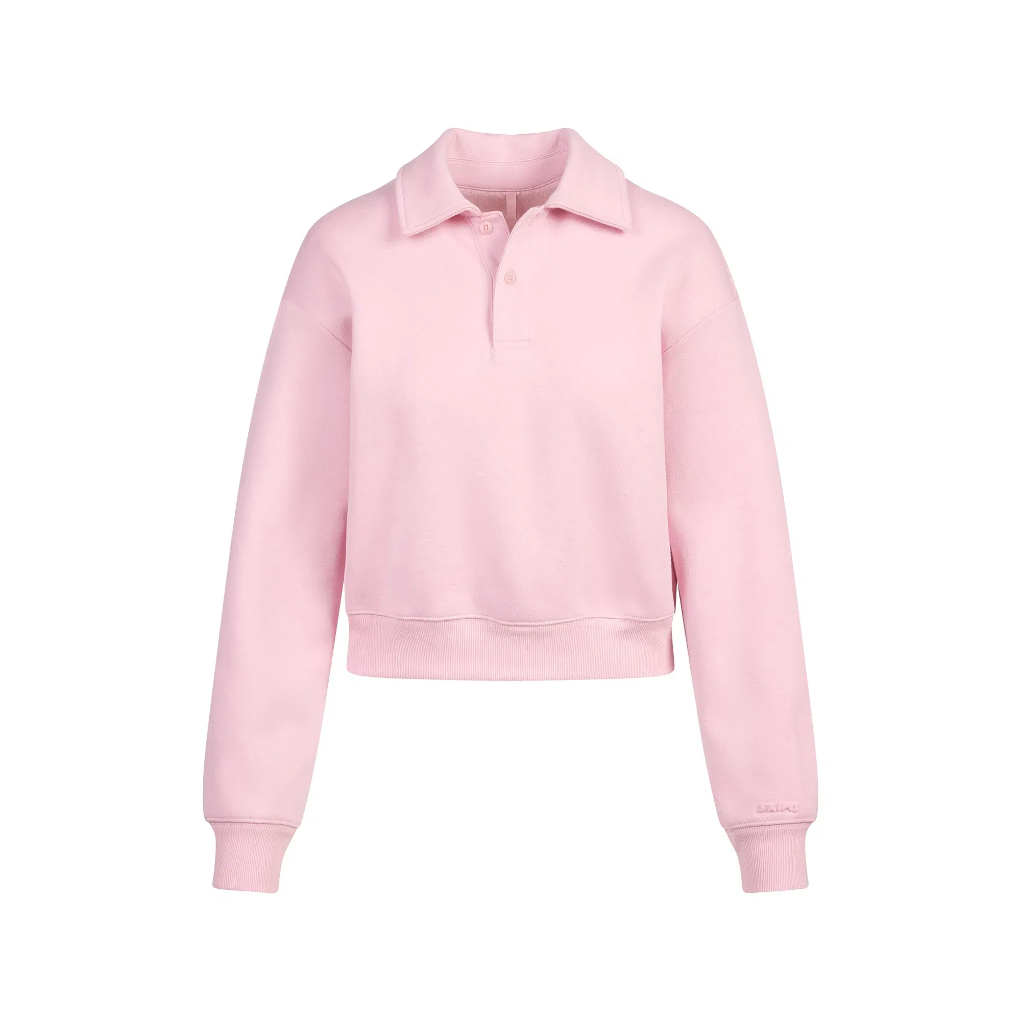 Cotton Fleece Polo Sweatshirt