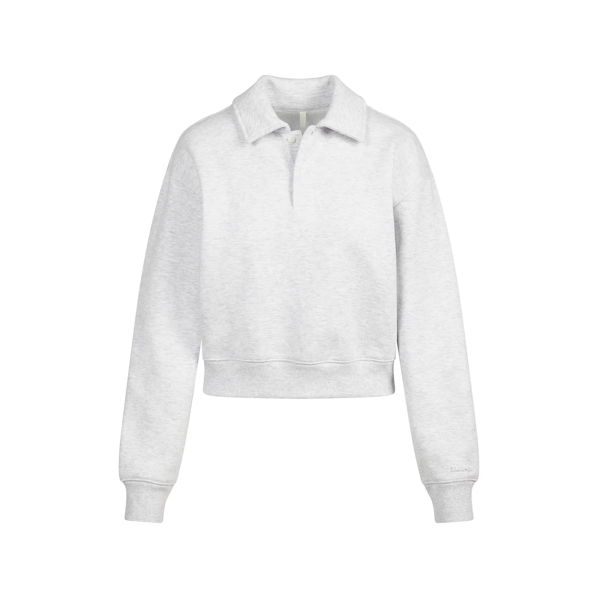 Cotton Fleece Polo Sweatshirt