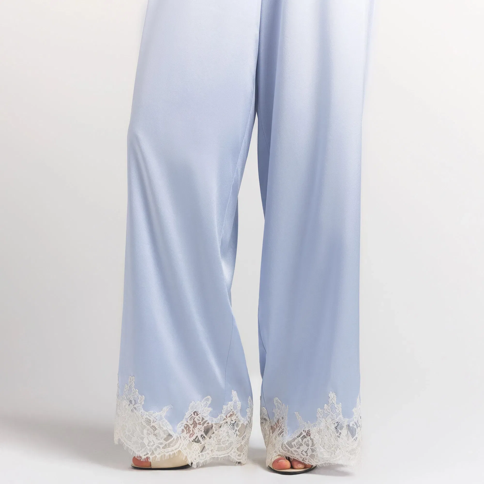 Silk Lace Straight Leg Pant