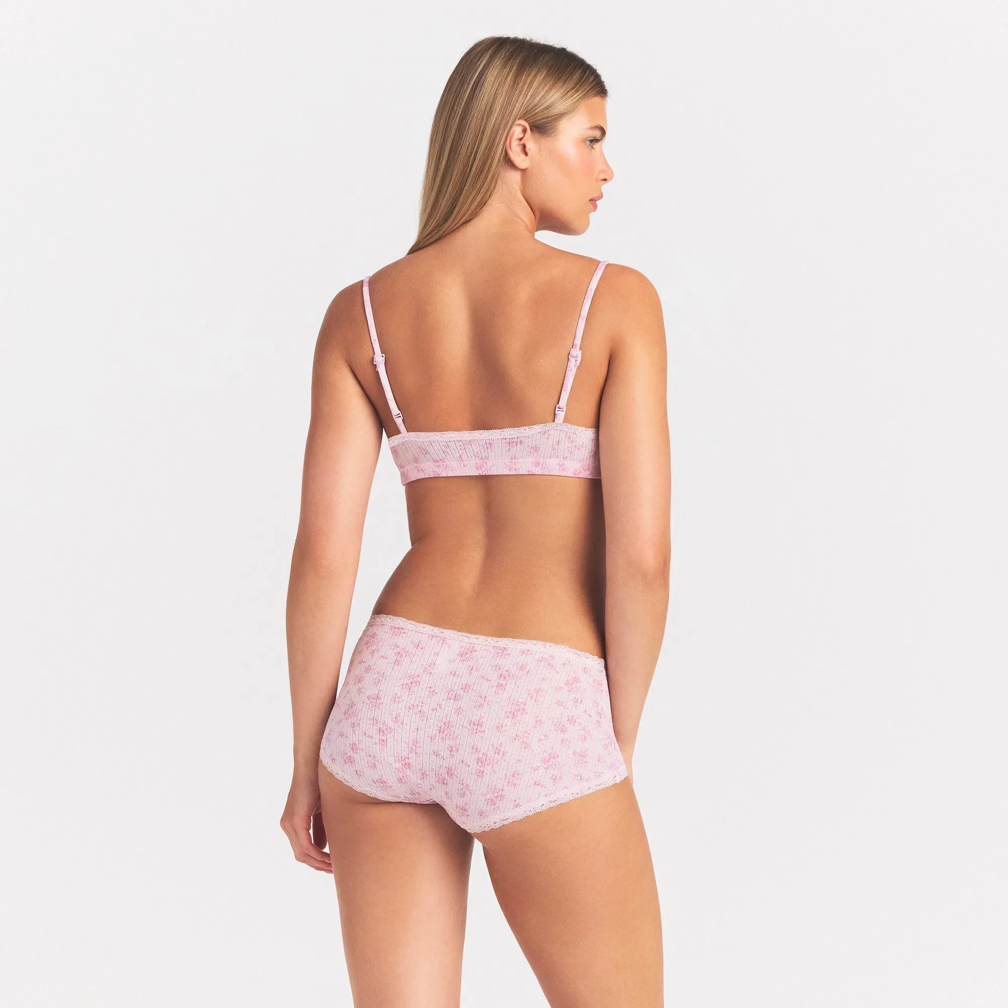 Lightweight Cotton Pointelle Lace Boy Short