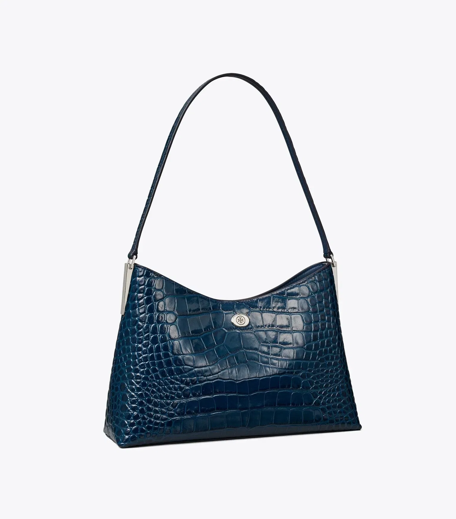 Small Robinson Croc-Embossed Shoulder Bag