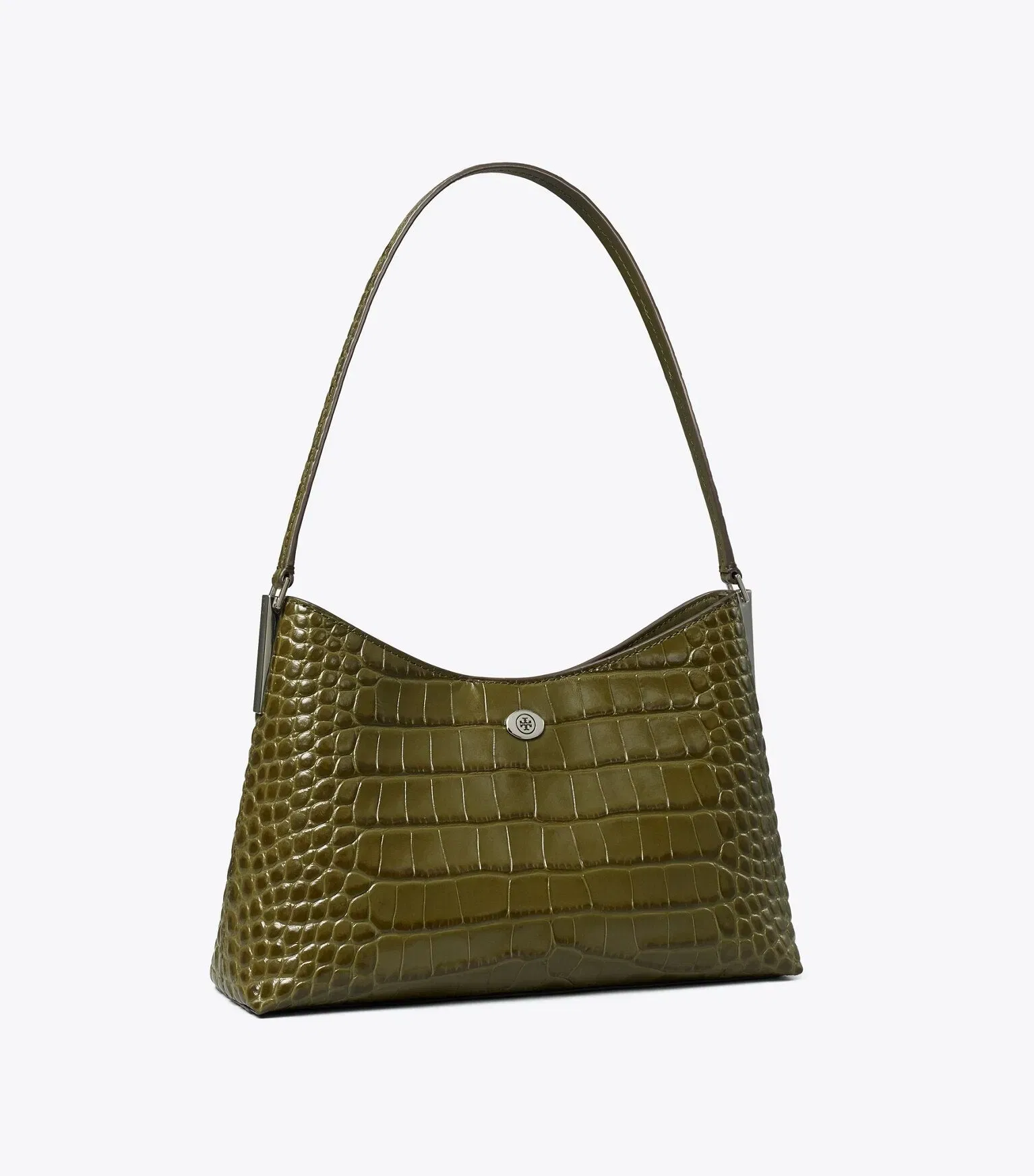 Small Robinson Croc-Embossed Shoulder Bag