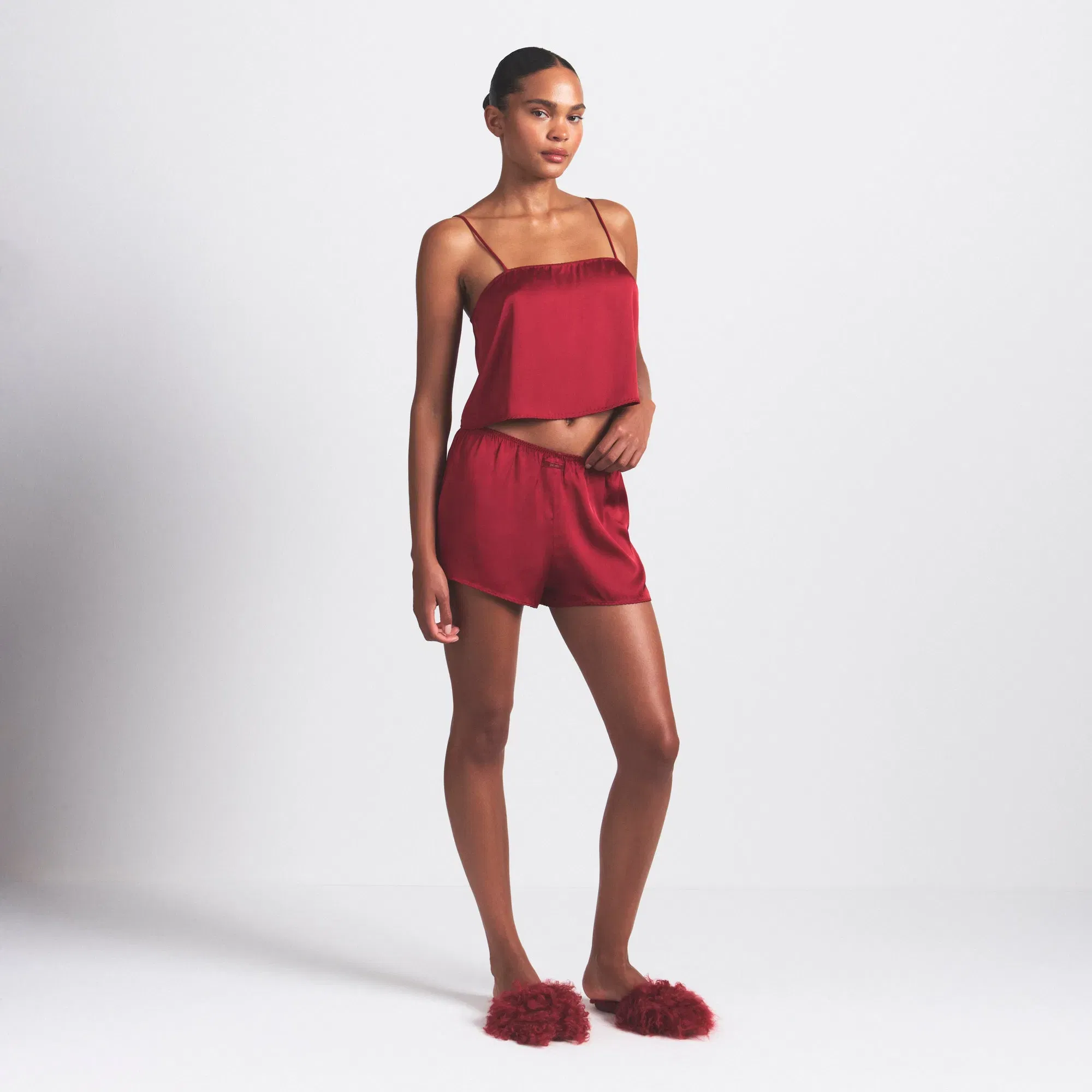 Woven Shine Cami and Short Sleep Set
