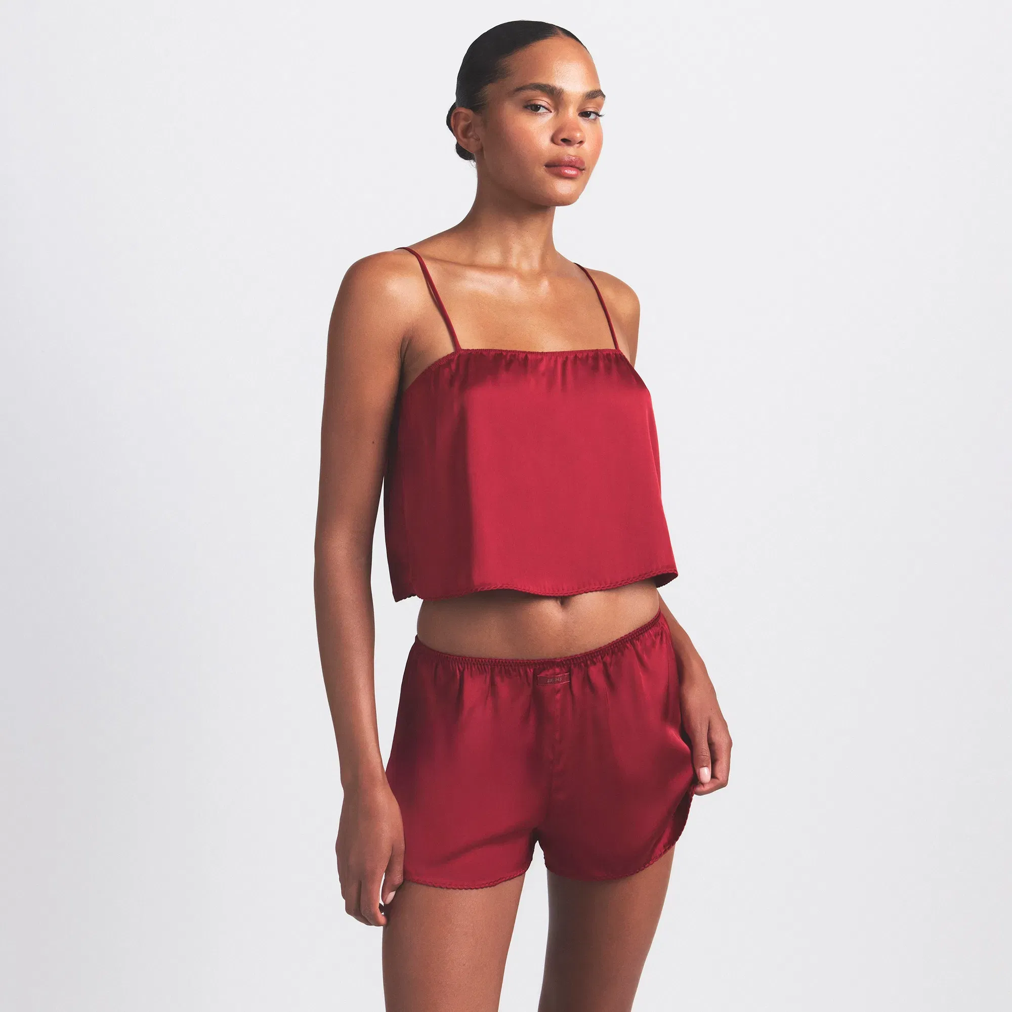 Woven Shine Cami and Short Sleep Set