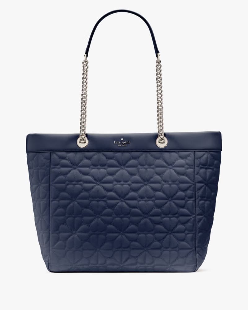 Spade Flower Quilted Fabric XL Tote
