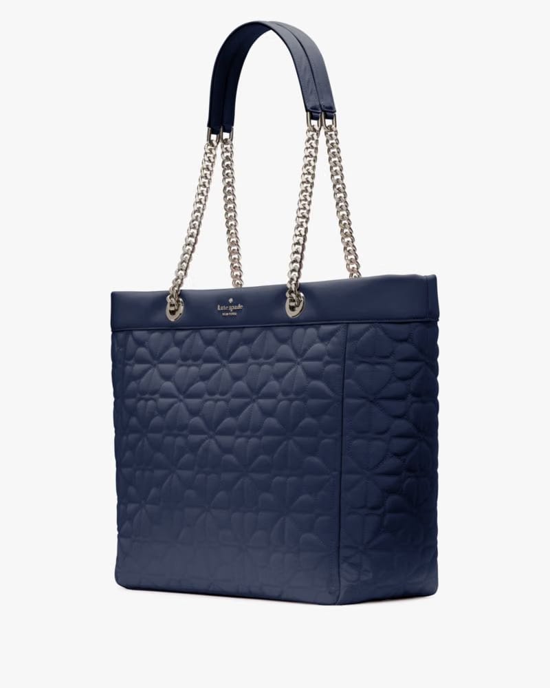 Spade Flower Quilted Fabric XL Tote