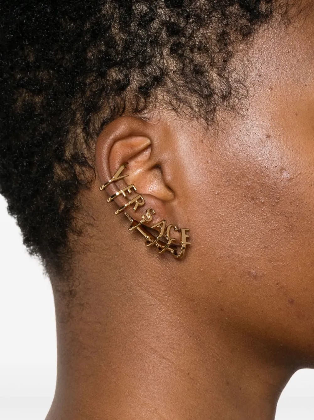 logo-lettering ear cuff