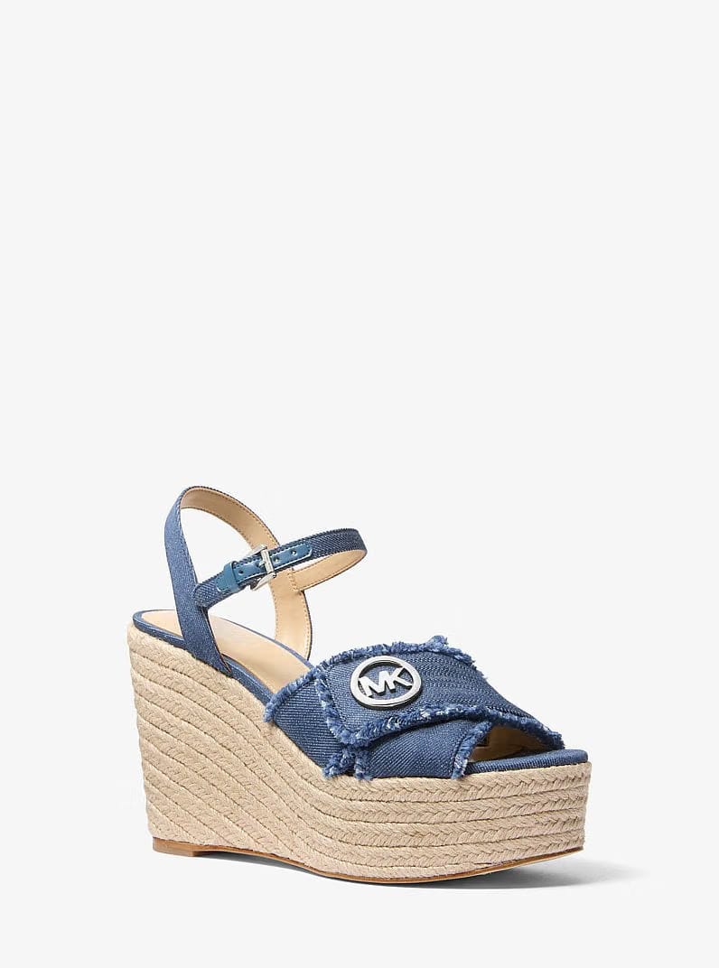 Hannah Denim Wedge Sandal