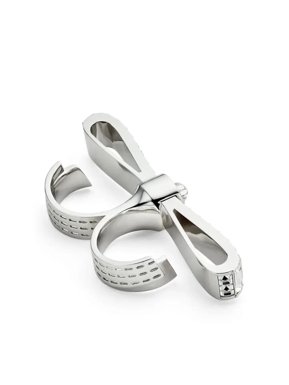 Gianni Ribbon crystal cuff ring