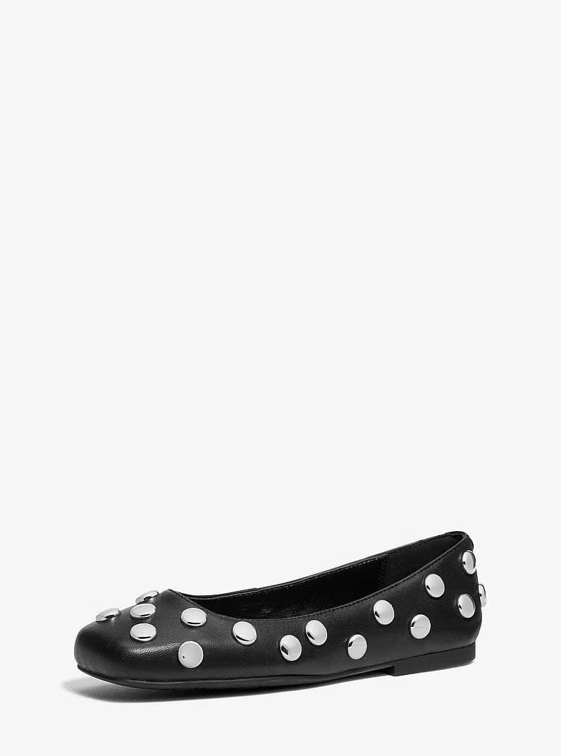 Matilda Studded Leather Ballet Flat