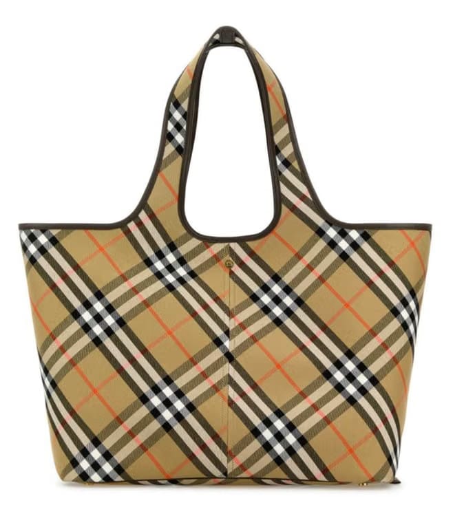 Burberry Beige Vintage Check Medium Tote Bag