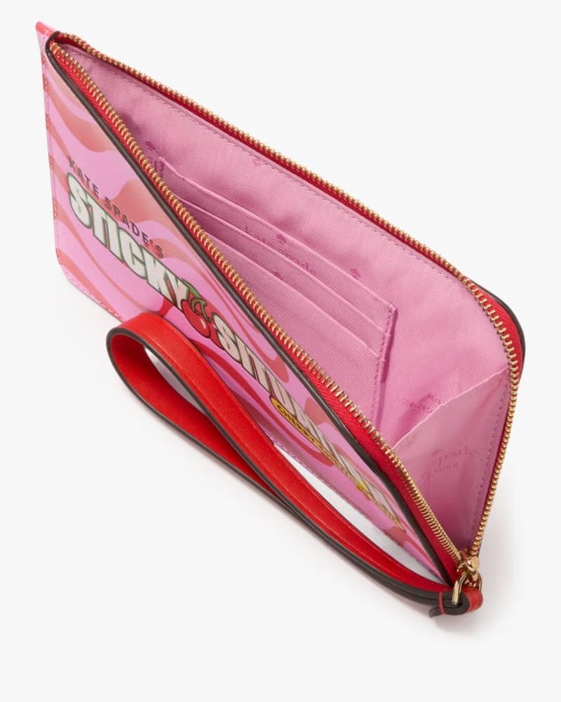 Bubble Gum Medium L-Zip Wristlet