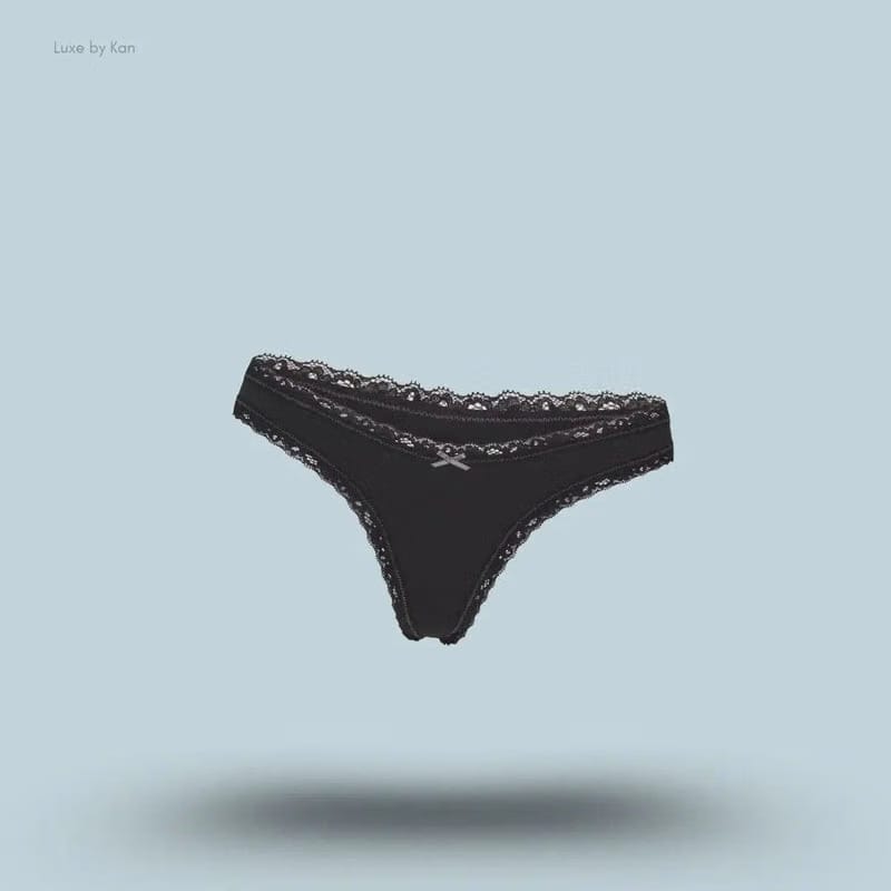 Skims Lightweight Cotton Lace Thong