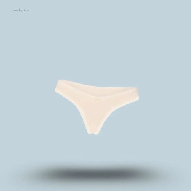 Skims Lightweight Cotton Lace Thong