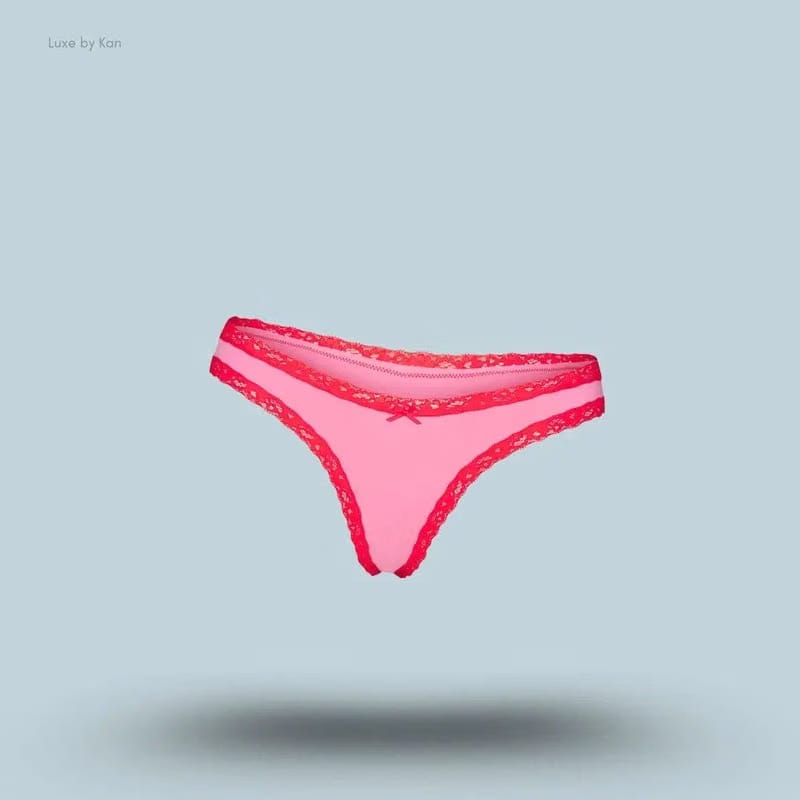 Skims Lightweight Cotton Lace Thong