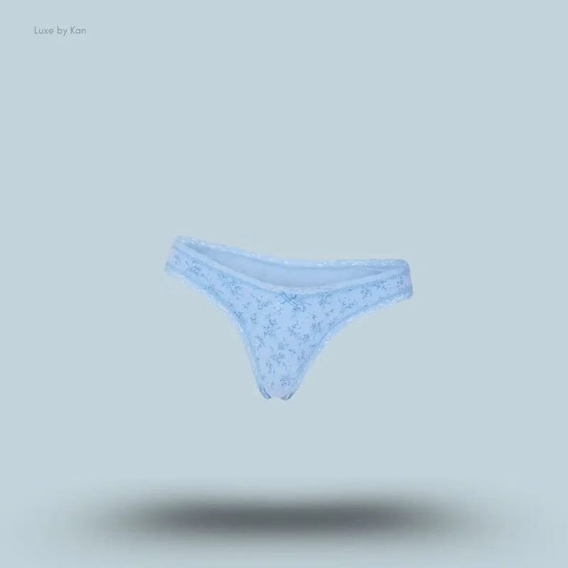 Skims Lightweight Cotton Lace Thong