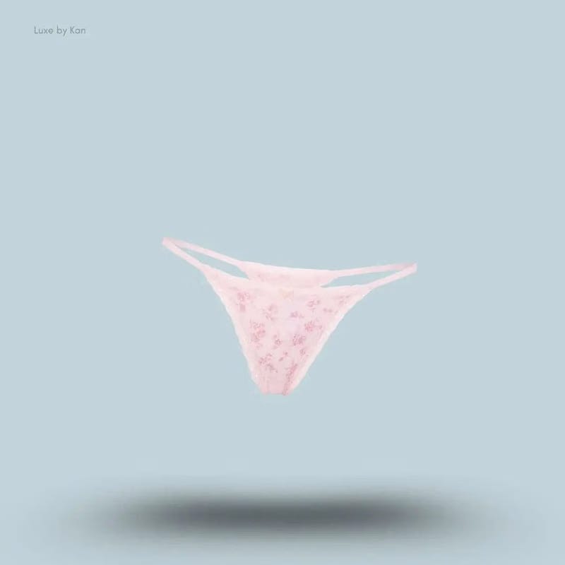 Skims Lightweight Cotton Pointelle Lace String Thong