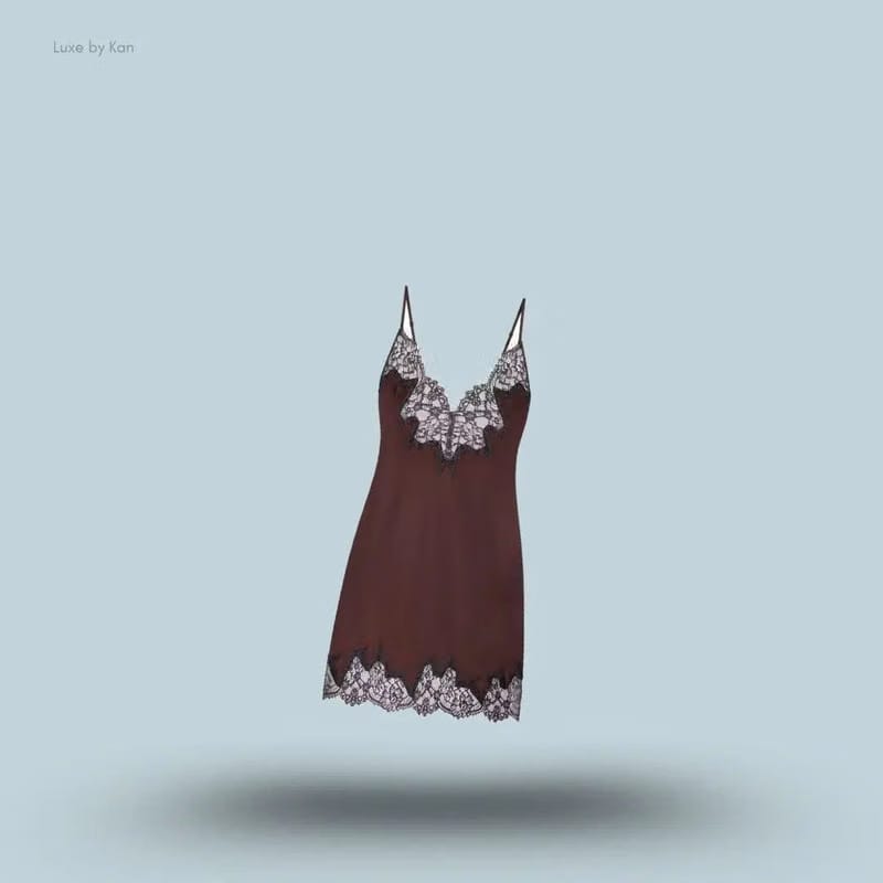 Skims Silk Lace Mini Slip Dress
