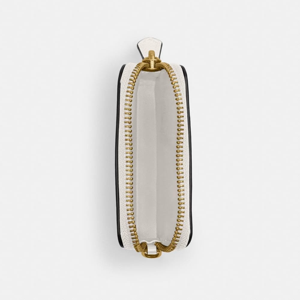 Coach Essential Chain Card Case Brass Chalk