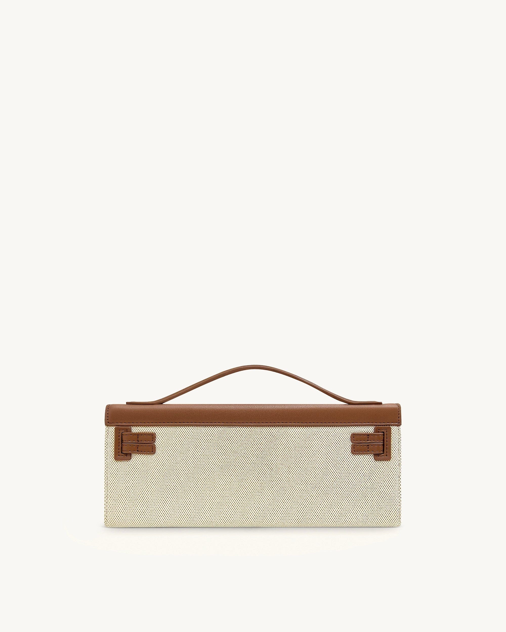 Jw Pei Bria Structured Top Handle Bag Brown Canvas