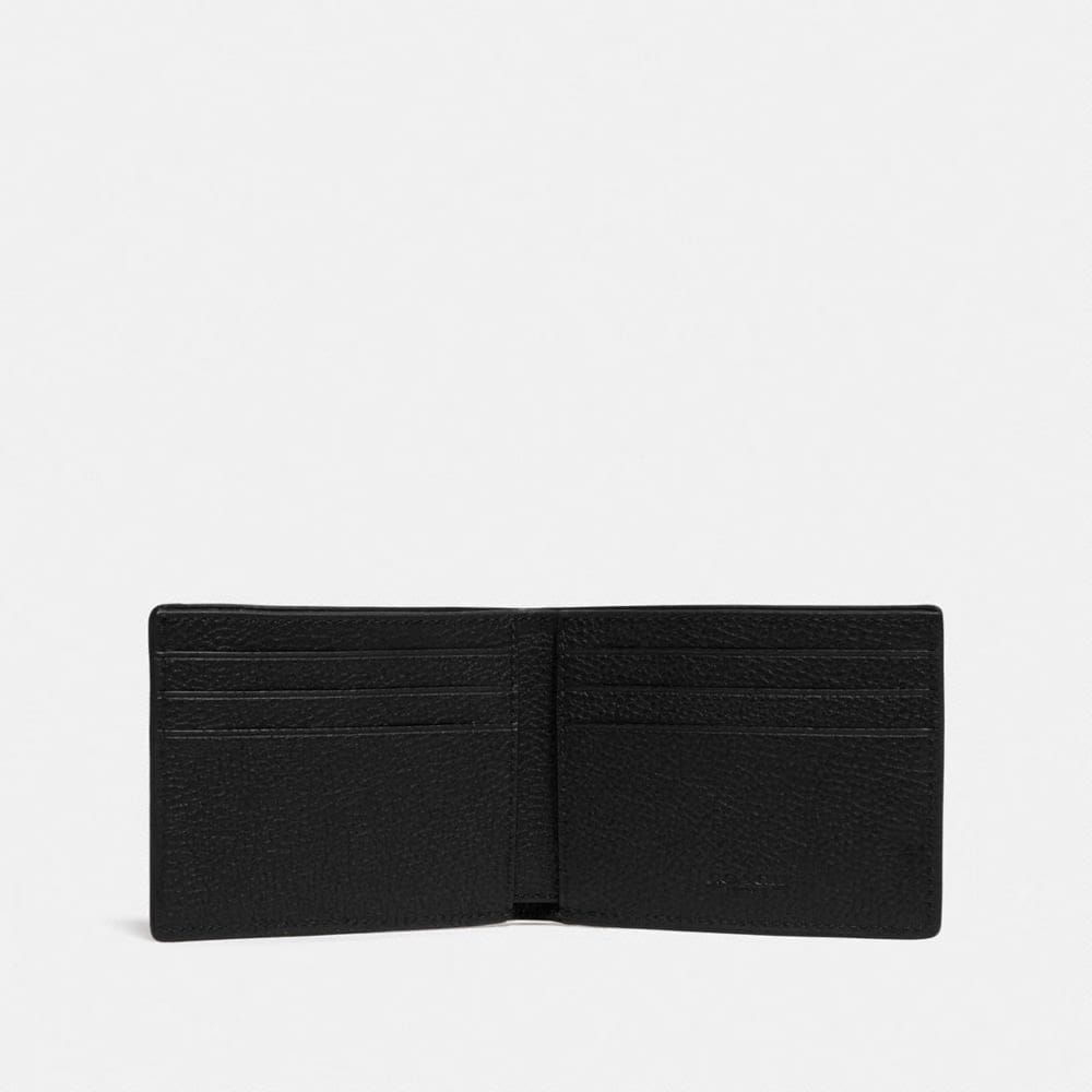 Coach Slim Billfold Wallet In Signature Leather Black