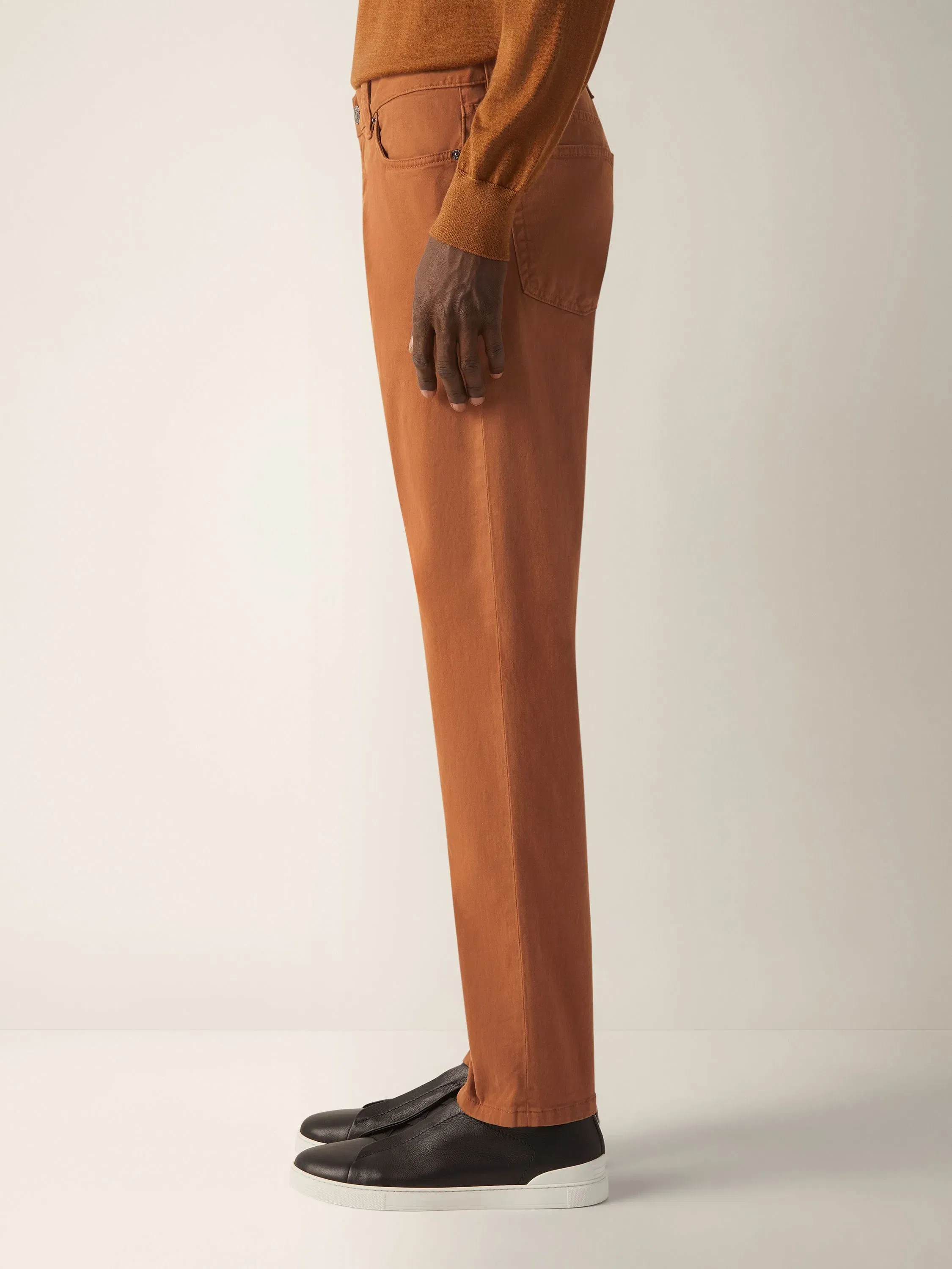 Zegna Dark Foliage Stretch Cotton Roccia Jeans