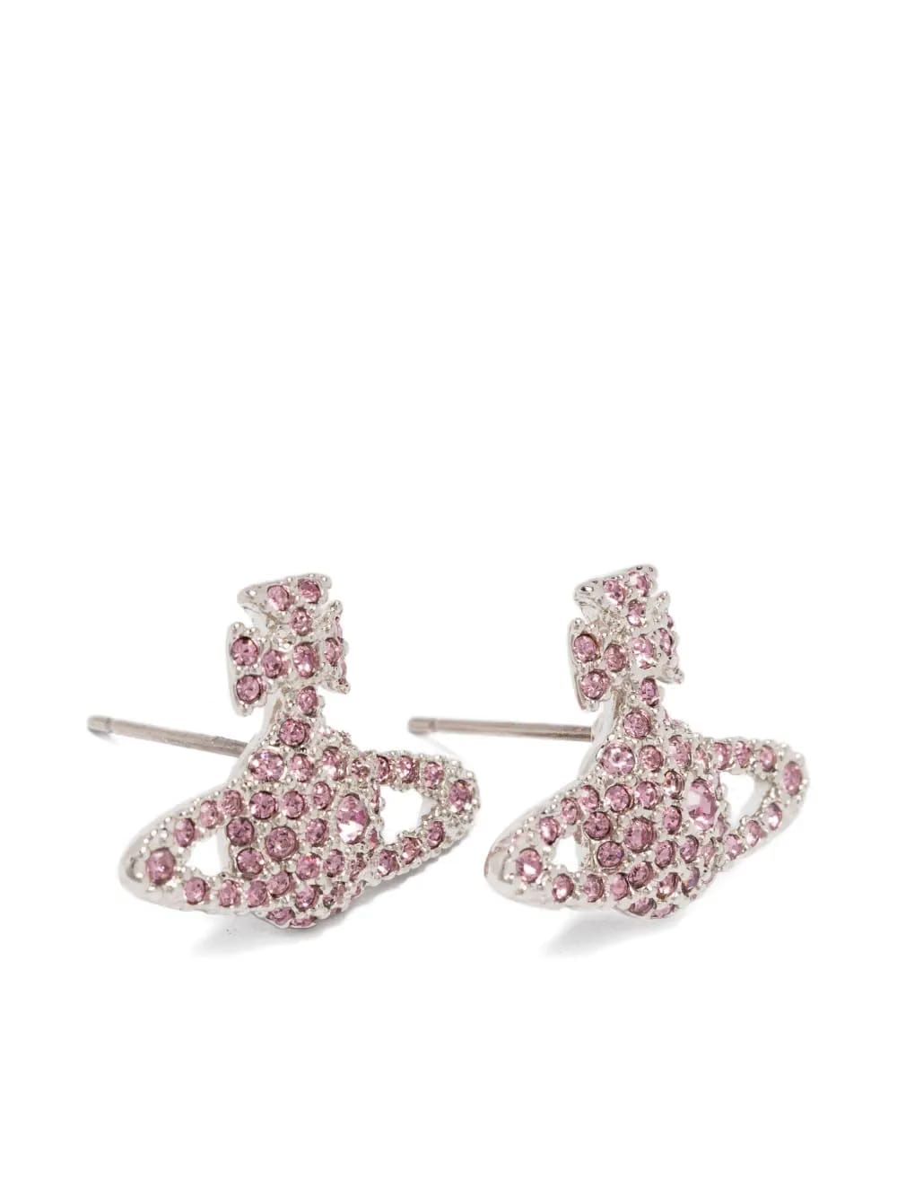 Grace Bas Relief orb crystal earrings