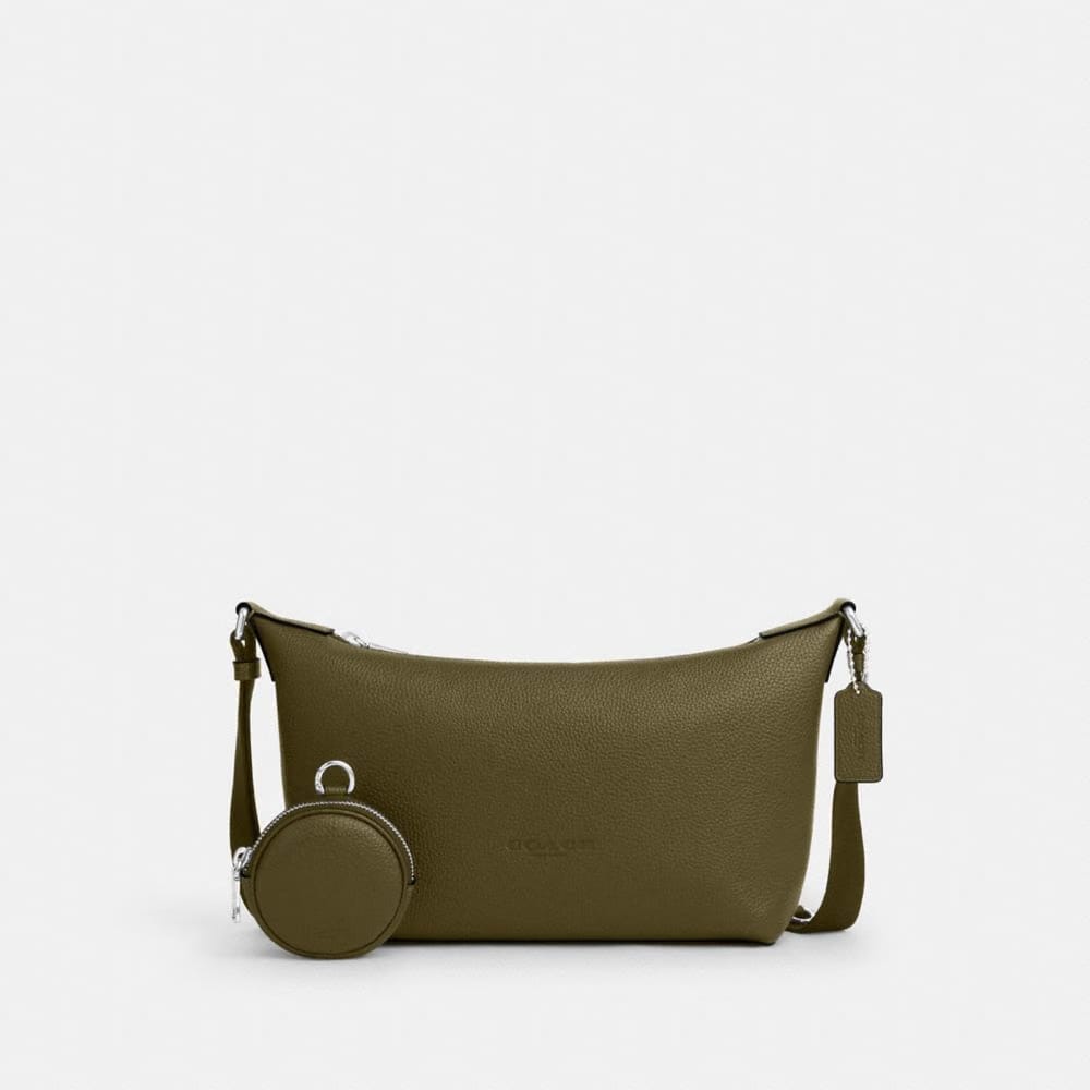 Coach Small Finn Crossbody Bag With Pouch Silver Olive