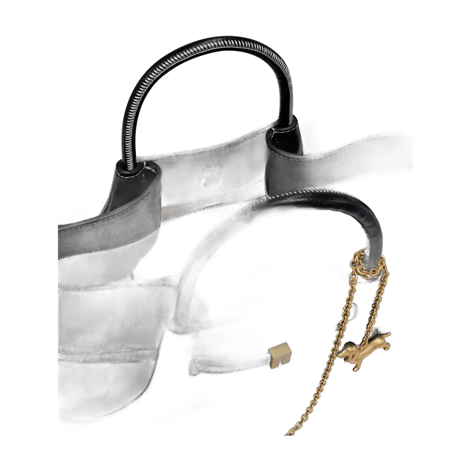 Jw Pei Maeve Dachshund Metal Charm Tote Bag Black