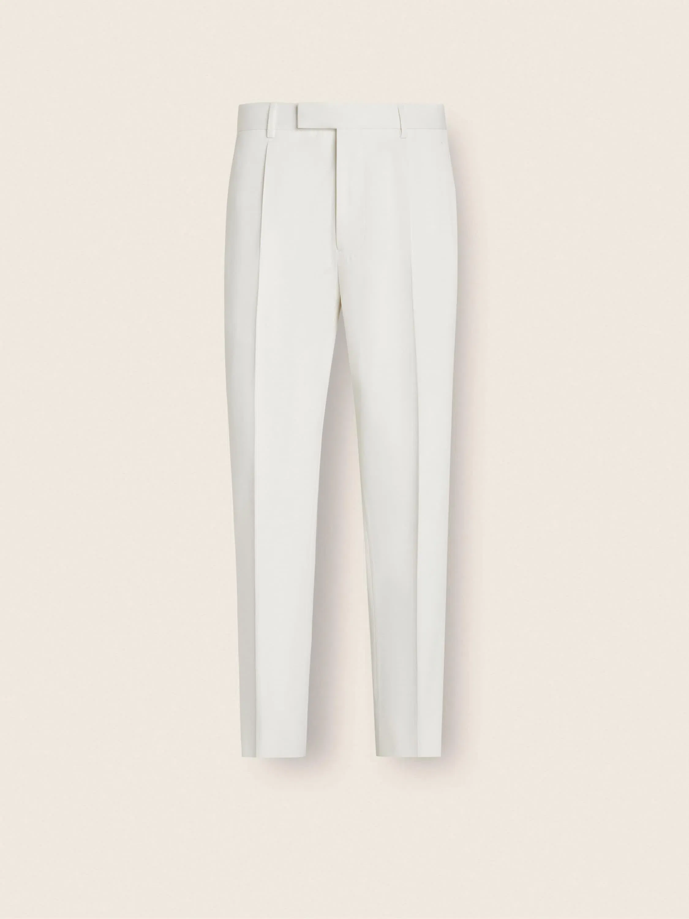 Zegna White Cotton And Wool Pants